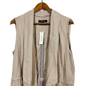NEW! Trixxi Sleeveless Safari Jacket Vest Khaki Olive - L